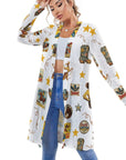 Baha Ranch Vintage Cowgirl Collage Western Lightweight Cardigan