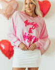 Emery Embroidered Raglan Sleeve Sweatshirt
