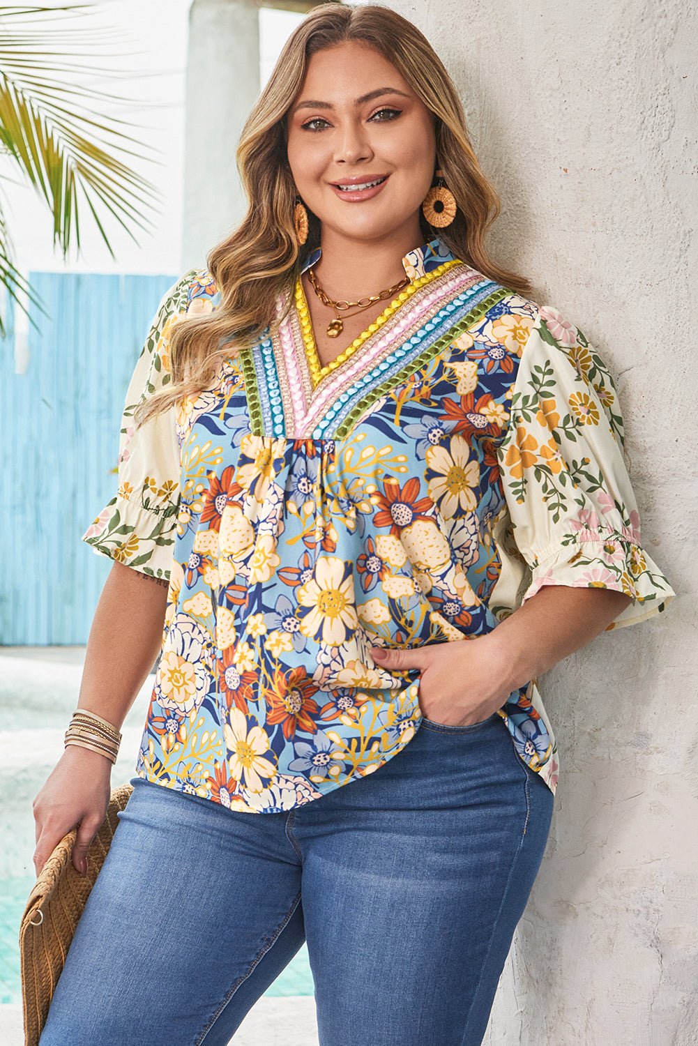 Alayna Woven Half Sleeve PLUS Blouse