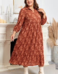 Mallory 4 Sleeve Long PLUS Dress