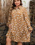 Miley Print Puff Sleeve PLUS Dress