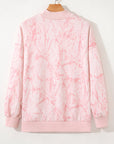 Camo Mock Neck Baggy Sweatshirt
