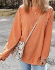 Kamryn Ribbed Corduroy Oversized Sweatshirt