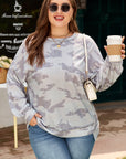 Plus Size Camouflage Crewneck Sweatshirt
