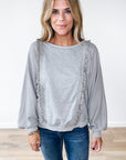 Mercy Hem Pullover top Long Sleeve Top