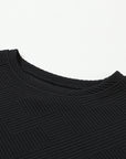Textured Top and Pants Set