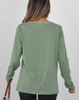 Capri Stripe Stretchy Long Sleeve Top