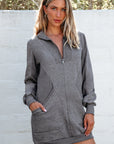 Frankie Ribbed Patchwork Sweatshirt Dress