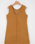 Emapia Corduroy Sleeveless Mini Dress