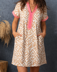 Khaleesi Patchwork Shift Mini Dress
