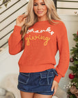 Thanksgiving Long Sleeve Crew Neck Sweater