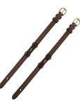 ExionPro Bridle Cheek Pieces With Hook Fastening - White Stitching