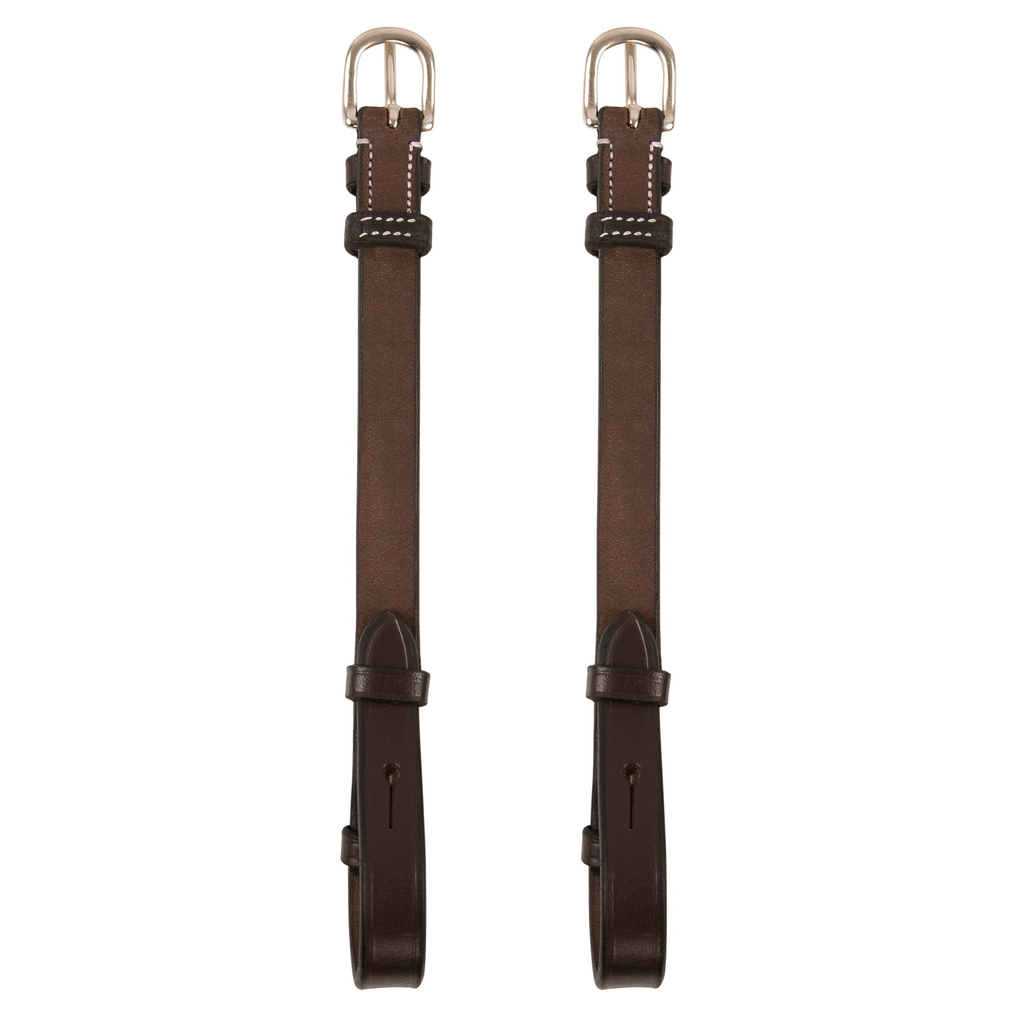 ExionPro Bridle Cheek Pieces With Hook Fastening - White Stitching