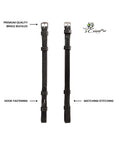 ExionPro Bridle Cheek Pieces With Hook Fastening - Matching Stitching