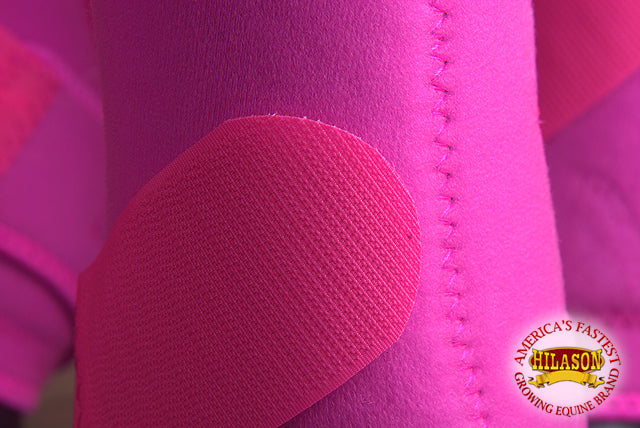 Large Hilason Horse Medicine Sports Boots Rear Hind Leg Pink