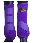 Large Hilason Horse Medicine Sports Boots Front Leg Purple
