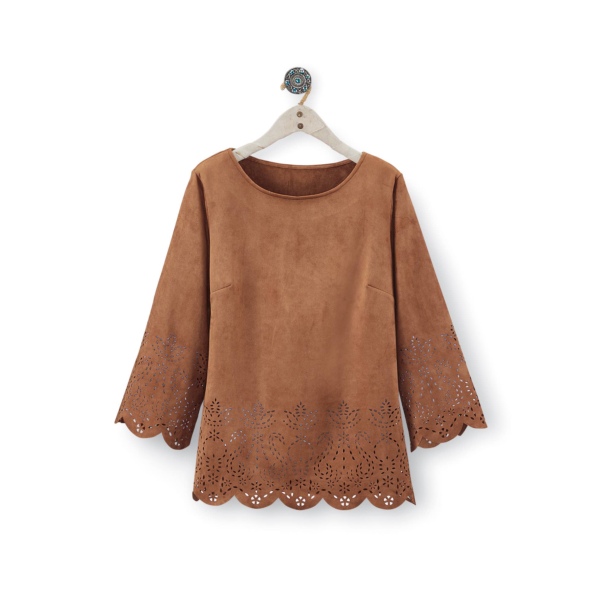 Tawny Microsuede Top
