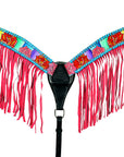 Hilason Western Horse Headstall Bridle American Leather Hand Painted Rose