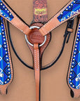 HILASON Western Horse Headstall Breast Collar Set Tack Genuine American Leather | Headstalls Bridle for Horses