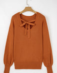 Solid Ribbed Drop Shoulder Sweater