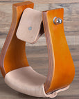 Hilason Western Wooden Offset Horse Saddle Stirrups Pair W/ 5 " Width Large
