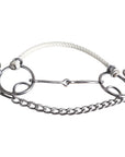 Hilason Western Horse Mouth Stainless Steel Ring Combo Snaffle Hackamore Bit