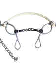 Hilason Western Horse Mouth Stainless Steel Ring Combo Snaffle Hackamore Bit