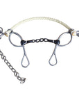 Hilason Western Horse Mouth Stainless Steel Ring Combo Snaffle Hackamore Bit