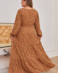 Charleigh Sleeve Tiered Maxi PLUS Dress