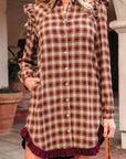 Novalee Mini Shirt Dress Long Sleeve Top