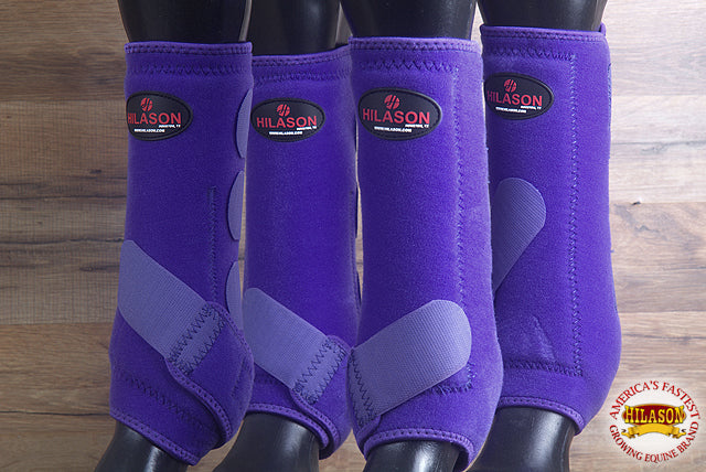 4 Pack Lrg Hilason Horse Medicine Sports Boots Front Rear Hind Leg