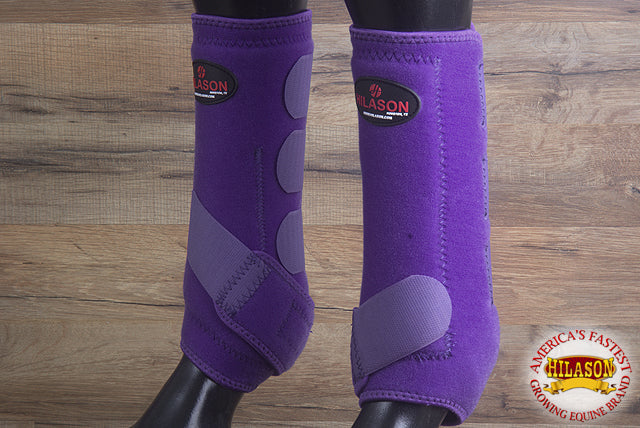 4 Pack Lrg Hilason Horse Medicine Sports Boots Front Rear Hind Leg