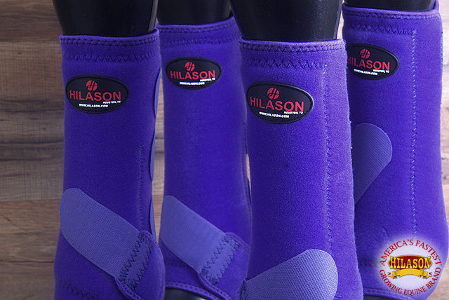 4 Pack Lrg Hilason Horse Medicine Sports Boots Front Rear Hind Leg