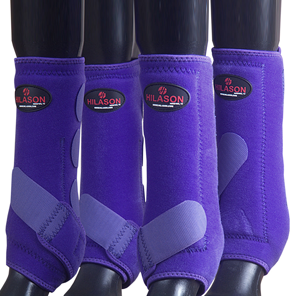 4 Pack Lrg Hilason Horse Medicine Sports Boots Front Rear Hind Leg