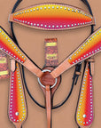 HILASON Western Horse Headstall Breast Collar Set Tack Genuine American Leather | Headstalls Bridle for Horses