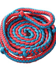 Hilason Braided Poly Barrel Racing Contest Reins Flat 1" X 8Ft Red Blue