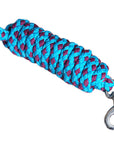 Hilason Horse Riding Poly Roping Lead Rope Burgundy 1/4"X8 Ft Snaps