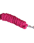 Hilason Horse Riding Poly Roping Lead Rope Burgundy 1/4"X8 Ft Snaps