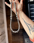 20 1/2 inch graduated 10 to 14 mm Sterling Silver Pearls necklace