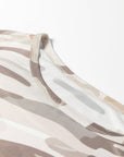 Plus Size Western Camo Mesh Long Sleeve Top