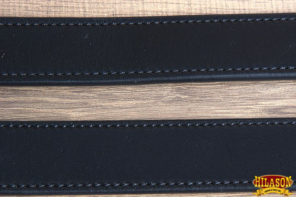 28 In Hilason Full Grain Western Leather Mens Womens Belt Black