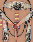 Hilason Western Horse Floral Headstall Breast Collar Set American Leather