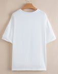 Ayra Loose Half Sleeve Hi Low Hem Top