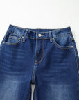 Samantha Western Stitch Patched Pocket Bootcut Jeans