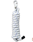 Horse Roping Lead Rope Riding Poly Blue Black White 1/4"X8 Ft Snaps