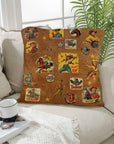 Vintage Cowgirl Collage Square Pillow Case 18x18 Made in America
