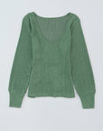 Harper U Textured Long Sleeve Top