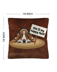 Baha Ranch Basset Hound This is My Happy Face Throw Pillow Case Made in America