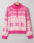 Mila Quarter Zip Collard Sweater
