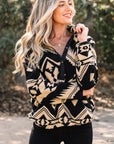 Clara Half Placket Plush Sweatshirt